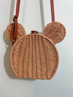 Mickey Rattan Crossbody Bag